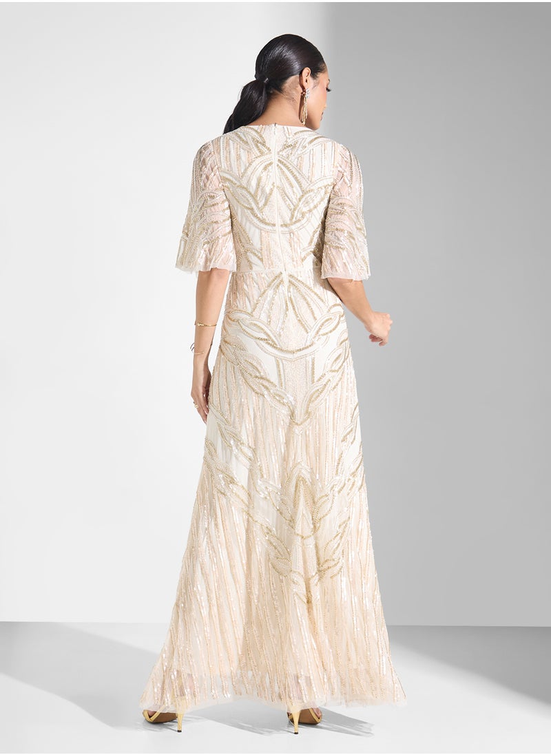 Amelia Rose Embellished Maxi Dress  - Image 2