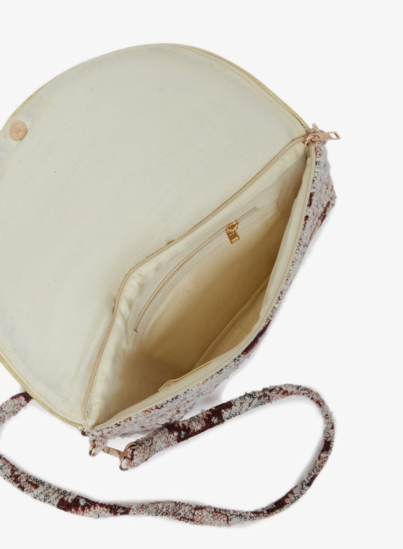 Styli Ethnic Pattern Cotton Clutch Bag - Image 4