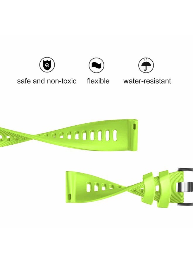 ISABAKE (Lime) - ISABAKE Watch Band for Garmin Forerunner 245 / 245 Music/ Forerunner 645 / 645 Music,Compatible with Garmin Vivoactive 3 /Venu Sq/Vivomove HR,20mm Soft Silicone Replacement Wristbands (Green) - Image 4