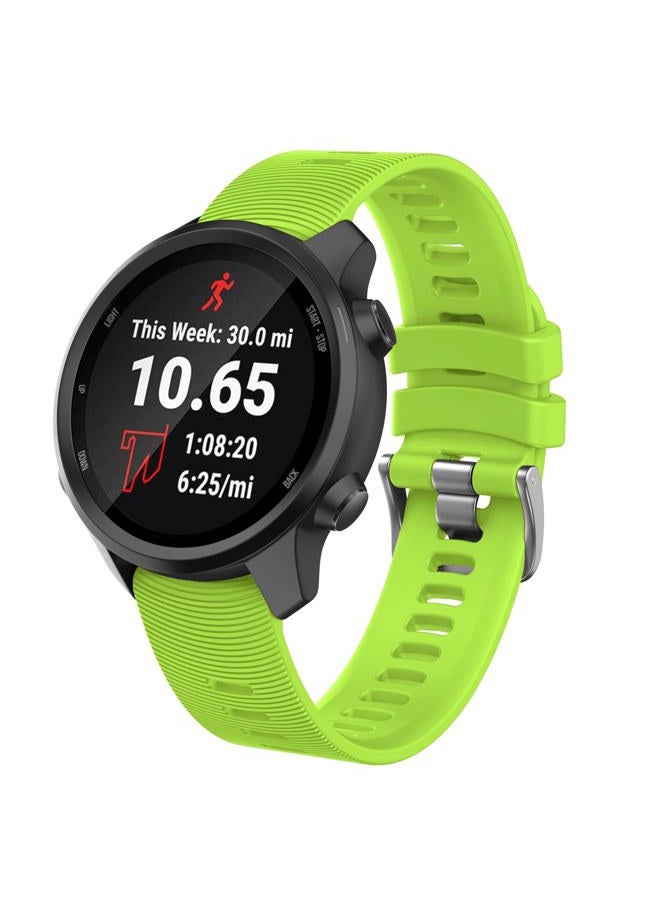 ISABAKE (Lime) - ISABAKE Watch Band for Garmin Forerunner 245 / 245 Music/ Forerunner 645 / 645 Music,Compatible with Garmin Vivoactive 3 /Venu Sq/Vivomove HR,20mm Soft Silicone Replacement Wristbands (Green) - Image 1