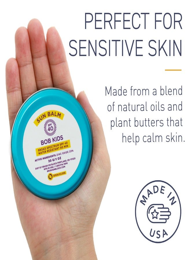 Brush On Block BOB KIDS Balm, SPF 40 Broad Spectrum Mineral Sun Protection, Hydrating, Perfect for Winter and Water Sports, Safe for Sensitive Skin, For All Ages - Image 3