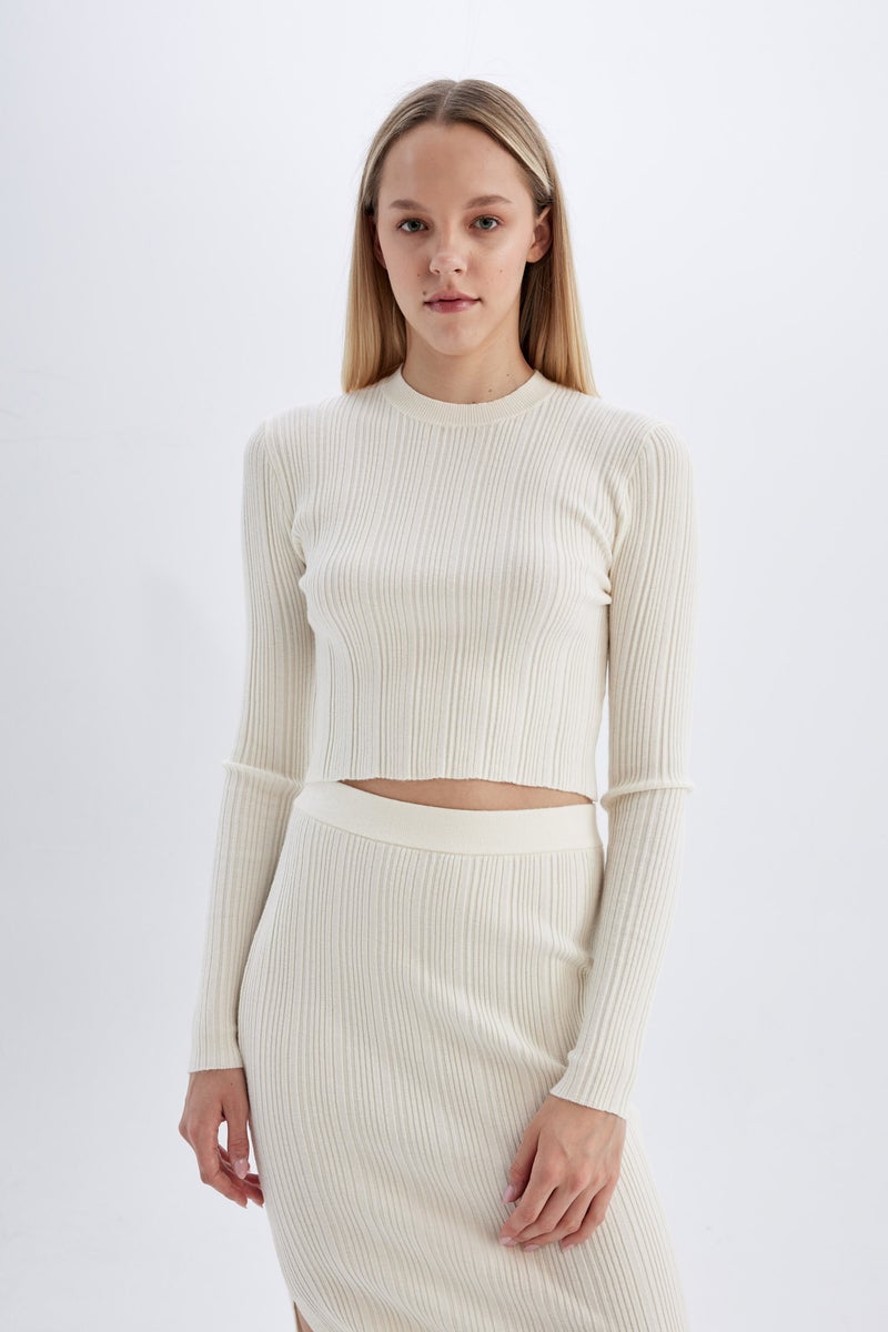 ديفاكتو بلوفر تريكو سليم فيت برقبة مستديرة - Image 3