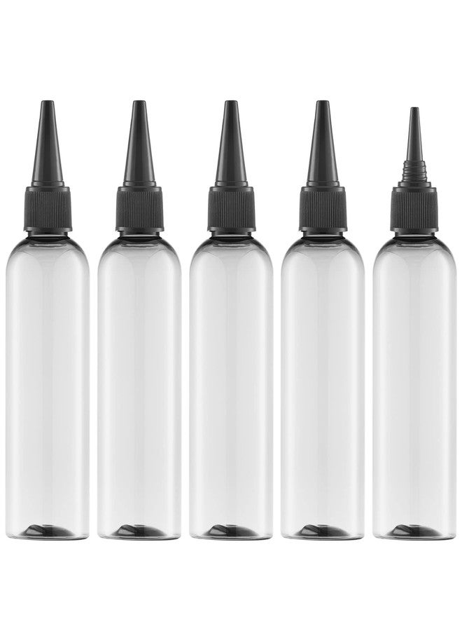 Tekson زجاجات تطبيق لون الشعر من تيكسون، عبوة 5 زجاجات قابلة لإعادة التعبئة، زجاجات بلاستيكية فارغة بغطاء لولبي (3.4 أونصة، شفافة) - Image 1