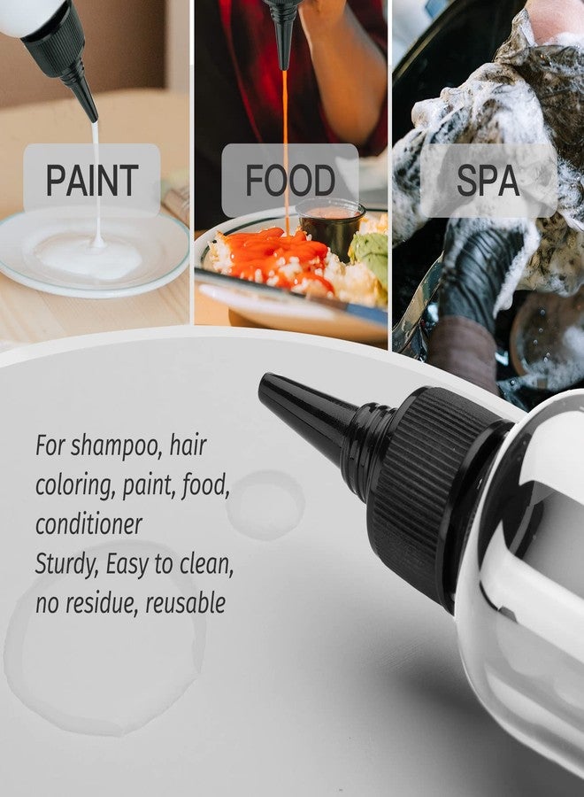 Tekson زجاجات تطبيق لون الشعر من تيكسون، عبوة 5 زجاجات قابلة لإعادة التعبئة، زجاجات بلاستيكية فارغة بغطاء لولبي (3.4 أونصة، شفافة) - Image 2