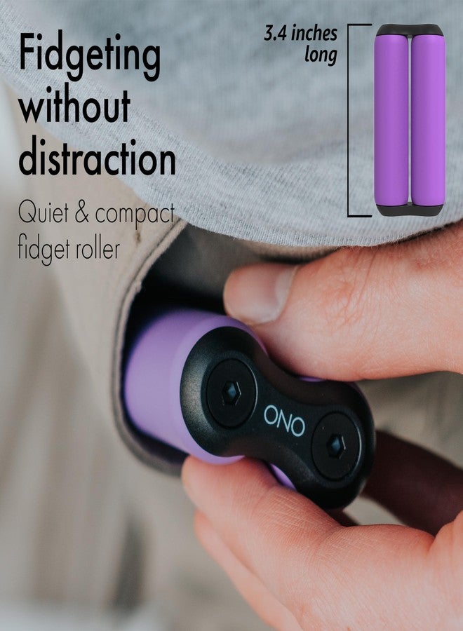 ONO Roller - Handheld Fidget Toy for Adults | Help Relieve Stress, Anxiety, Tension | Promotes Focus, Clarity | Compact, Portable Design (Purple, Full Size - ABS Plastic) - Image 2