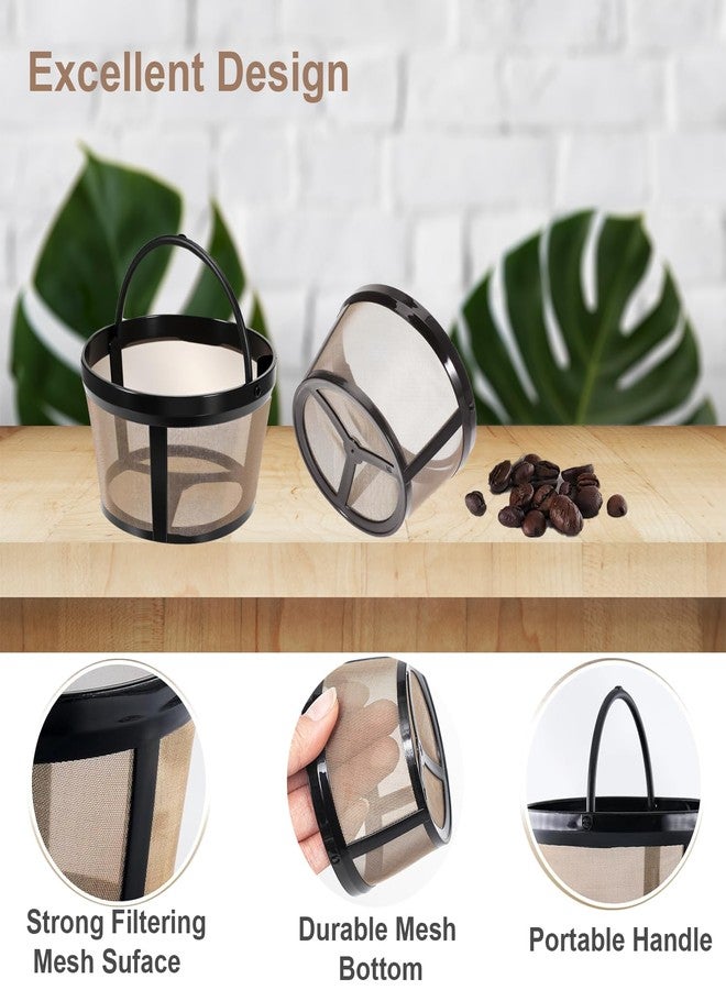 BRENSTEN 4-5 Cup Reusable Filter Basket With Mesh Bottom Fits MrCoffee, Cuisinart, Black & Decker, Hamilton Beach Coffee Makers, Stainless Steel Coffee Makers - BPA-Free Permanent Replacement - 1-Pack - Image 2
