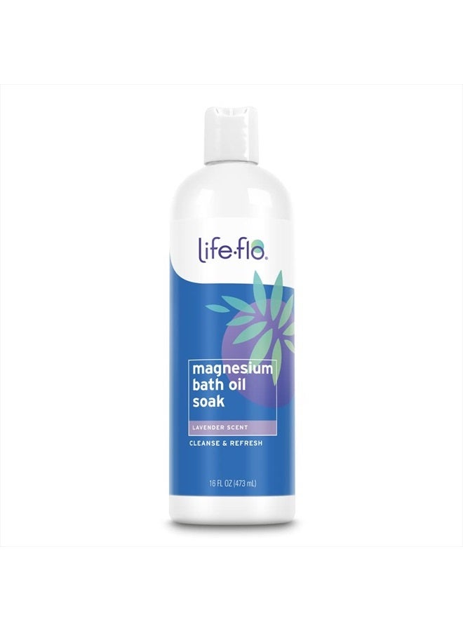 Life-flo Life-flo Magnesium Bath Oil Soak | Potent Magnesium Chloride Soothes & Relaxes Muscles & Joints | 16oz (Lavender) - Image 1