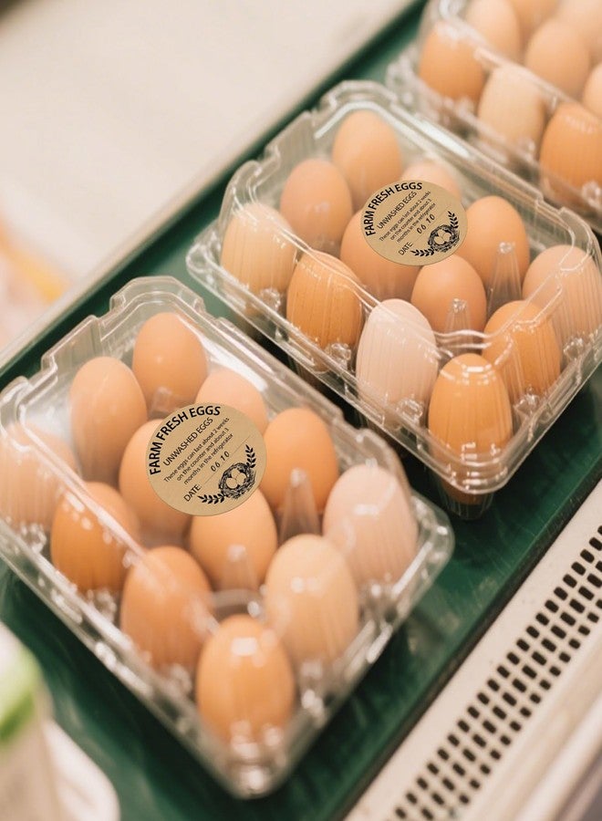 YIKIADA 500 PCS Fram Fresh Eggs Carton Labels with Collection Date 2 Inches - Image 5