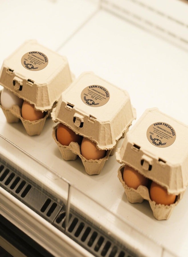 YIKIADA 500 PCS Fram Fresh Eggs Carton Labels with Collection Date 2 Inches - Image 4
