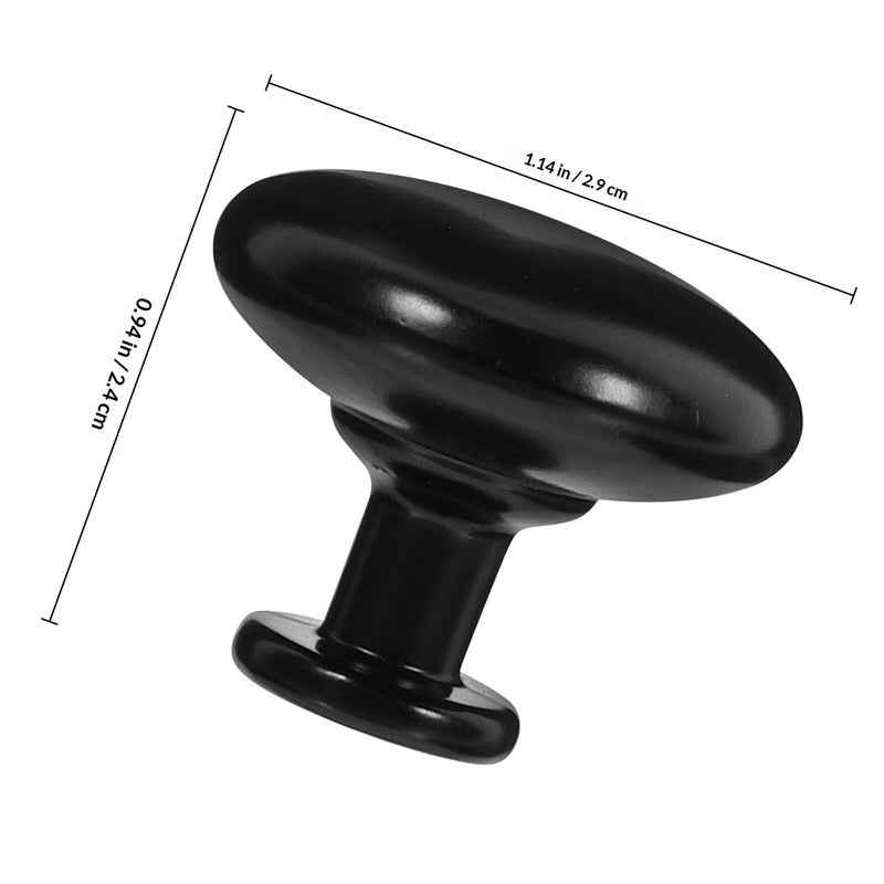 12Pcs Black Cabinet Door Knobs Single Hole Modern Minimalist Design Drawer Pulls - Image 3