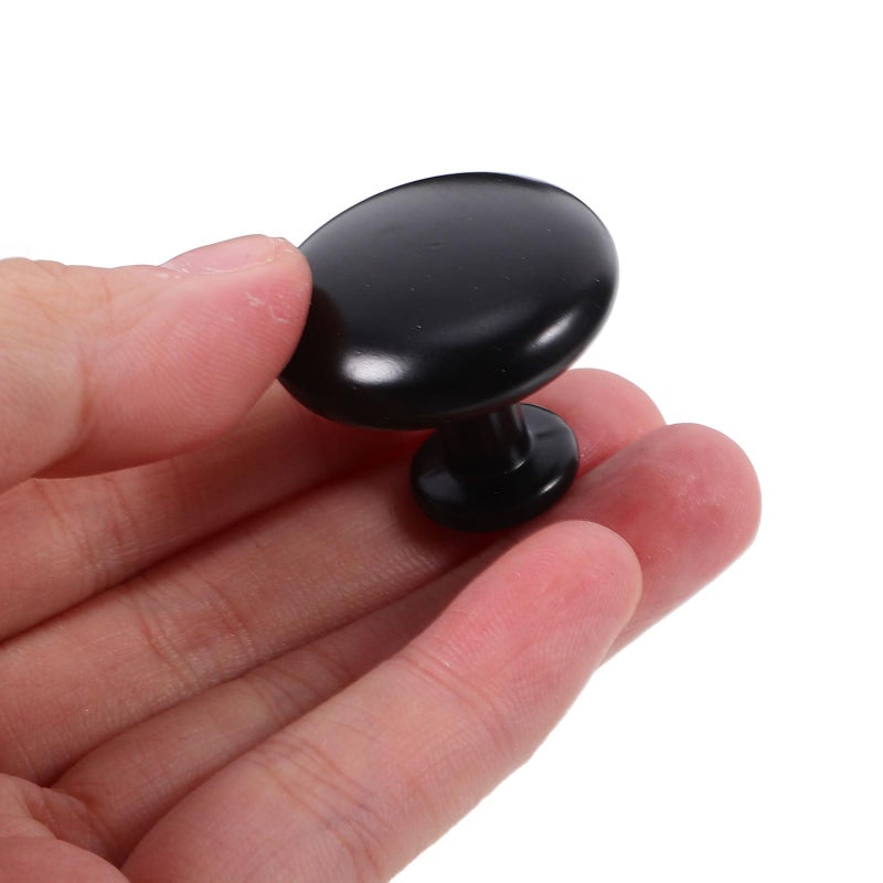 12Pcs Black Cabinet Door Knobs Single Hole Modern Minimalist Design Drawer Pulls - Image 4