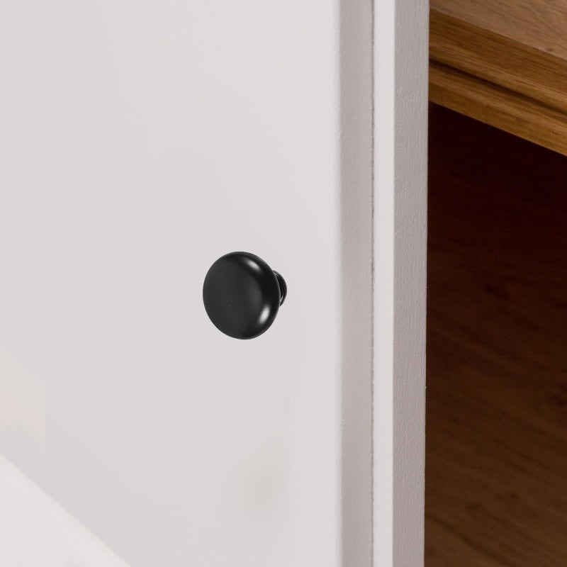 12Pcs Black Cabinet Door Knobs Single Hole Modern Minimalist Design Drawer Pulls - Image 5
