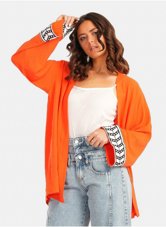 Clue Back Palm Print Kimono  - Image 1