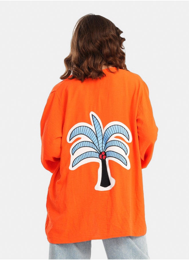 Clue Back Palm Print Kimono  - Image 2