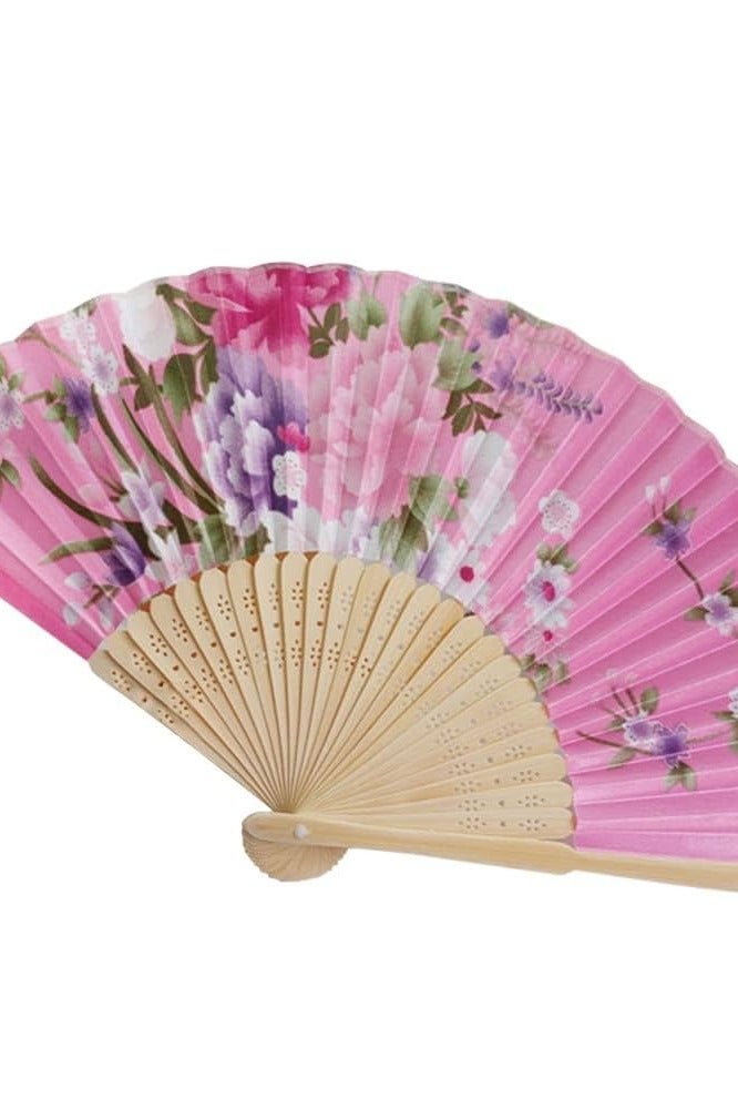 Folding Hand Fan - Assorted Colors - Color May Vary - Image 1