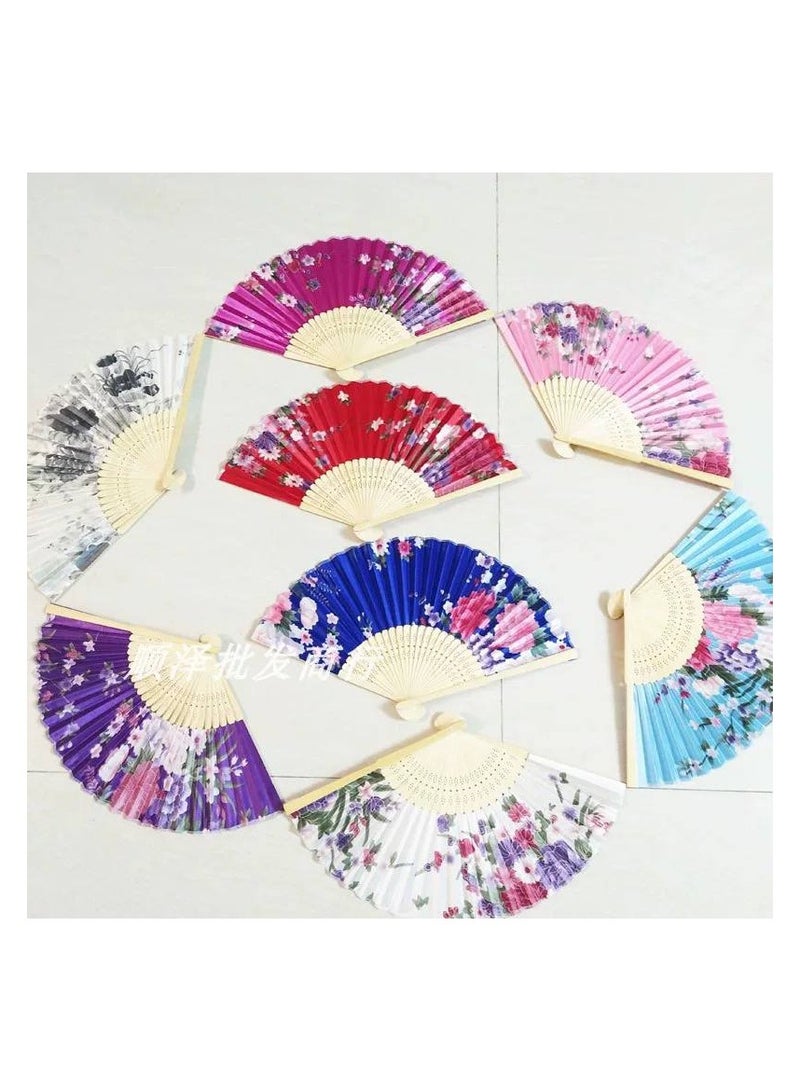 Folding Hand Fan - Assorted Colors - Color May Vary - Image 2