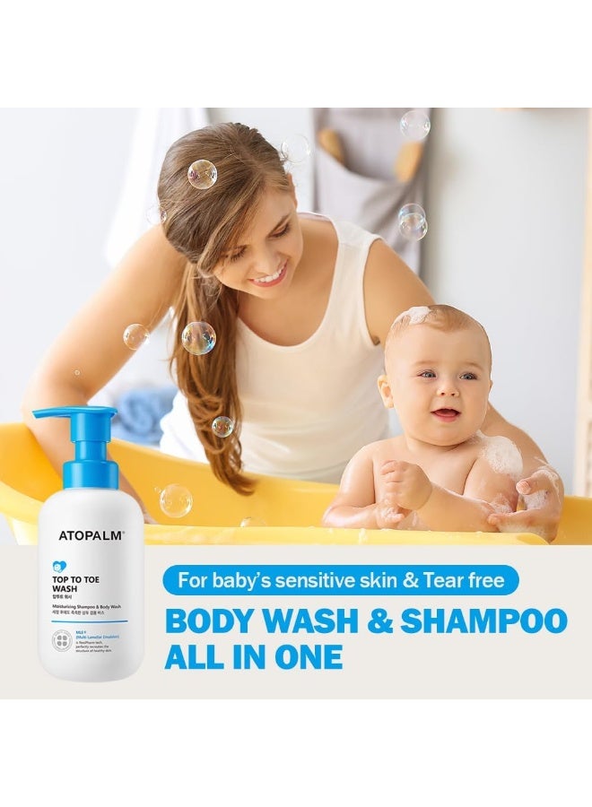 ATOPALM Top to Toe Baby Wash & Shampoo, Sulfate-Free, pH Balanced, Head to Toe Bath - Image 3