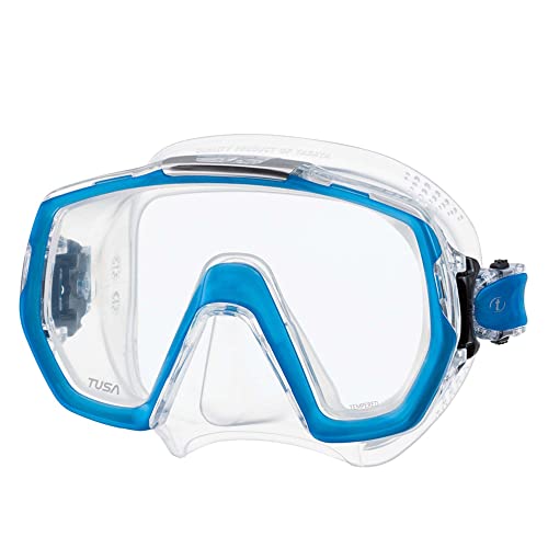 TUSA M-1003 Freedom Elite Scuba Diving Mask, Fishtail Blue - Image 1