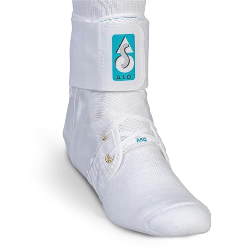 Med Spec ASO Ankle Stabilizer (Medium, White) – Ankle Brace for Sprained Ankle and Peroneal Tendonitis, Orthopedic Ankle Support for Men, Women, Adults, Teens and Kids, Sports Injury Recovery, 264004 - Image 1