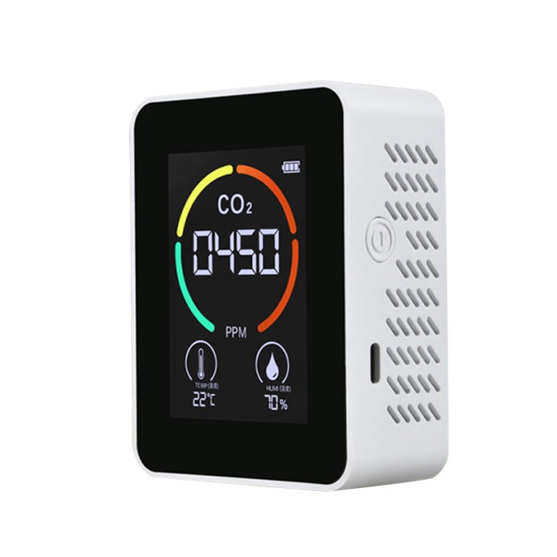 Indoor Portable CO2 Detector Multifunctional Thermohygrometer Home Digital Air Detector Intelligent Air Quality Analyzer Household Air Pollution Monitor - Image 1