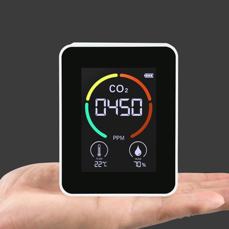 Indoor Portable CO2 Detector Multifunctional Thermohygrometer Home Digital Air Detector Intelligent Air Quality Analyzer Household Air Pollution Monitor - Image 3