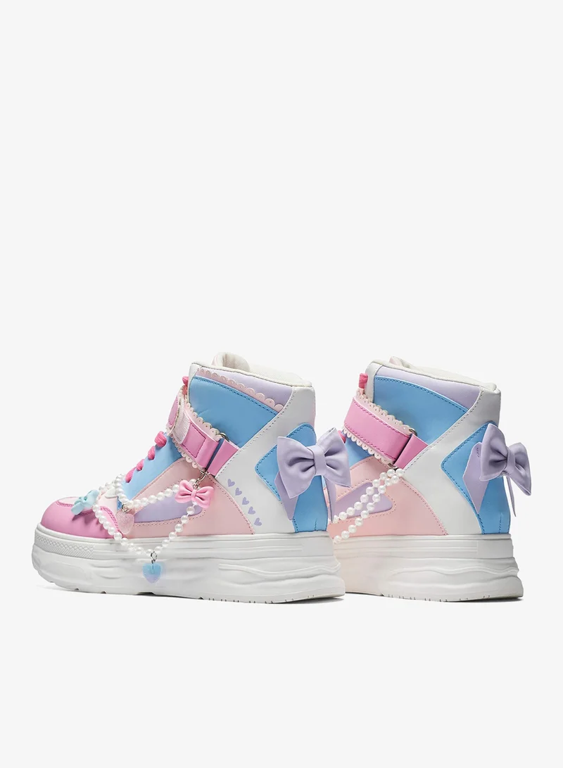 Koi Multi Sugar Wishes Chunky Hi Top Trainers - Pastel Multi for Women | Best Price UAE