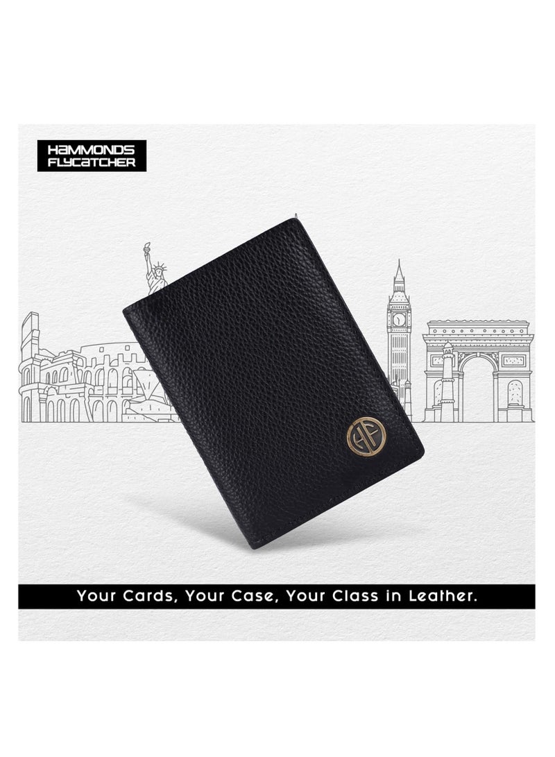  هاموندز فلاي كاتشر محفظة جلدية لحمل البطاقات للرجال والنساء، محفظة مزودة بحامل بطاقات الصراف الآلي/الائتمان محمية بتقنية تحديد الهوية بموجات الراديو للرجال مع 6 فتحات، هدية للرجال والأب والزوج والصديق - Image 3