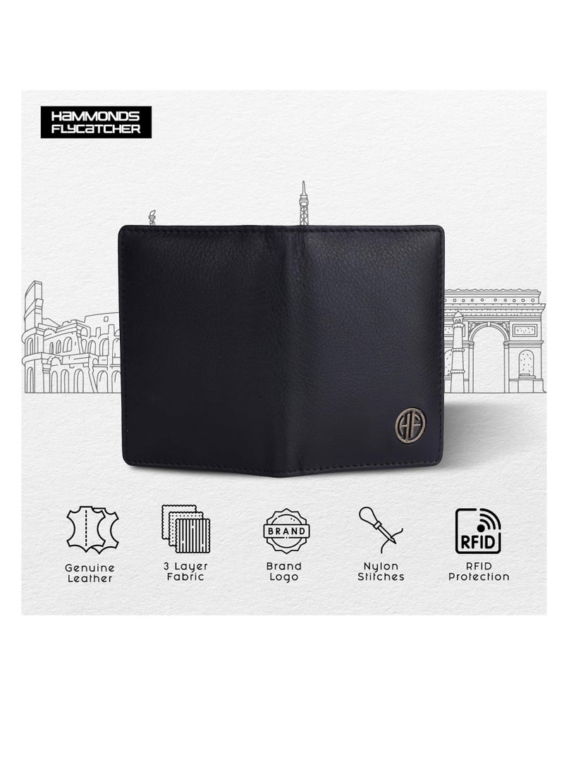  هاموندز فلاي كاتشر محفظة جلدية لحمل البطاقات للرجال والنساء، محفظة مزودة بحامل بطاقات الصراف الآلي/الائتمان محمية بتقنية تحديد الهوية بموجات الراديو للرجال مع 6 فتحات، هدية للرجال والأب والزوج والصديق - Image 4