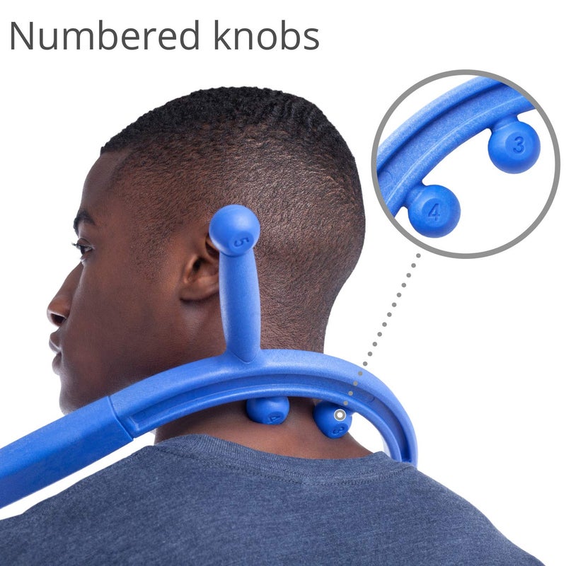 Body Back Buddy Elite - Improved Design- Versatile Handheld Massage Stick for Full Body Muscle Pain Relief - Professional Grade Trigger Point Massage Cane (Blue Elite 2.1) - Image 2