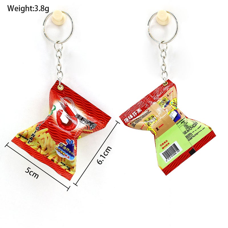 Simulation Eating And Playing Letv Potato Chips Keychain Kadina Kola Fruit Hanging Ornament Snack Bag Hanging Ornament Fun Eating And Playing Pendant - Image 1