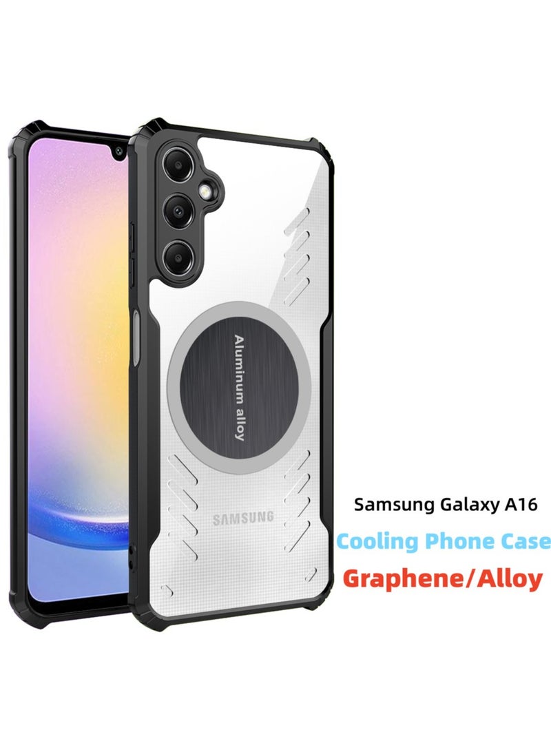 Fankalo [1+2 Sets] For Samsung Galaxy A16 Case & Screen Protector Magnetic Suction Car Phone Cover with Cooling and Anti Drop Function 2 Tempered Glass Screen Protector - Image 2