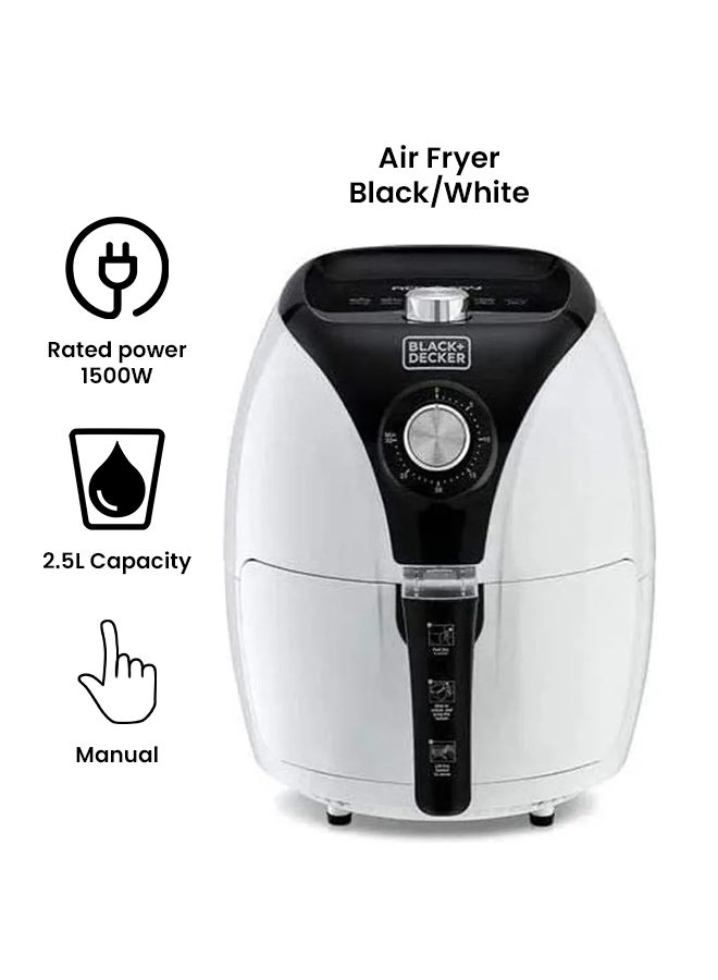 BLACK+DECKER Air Fryer With Rapid Air Convection Technology 3.5 L 1500 W AF220-B5-White Black / White - Image 2