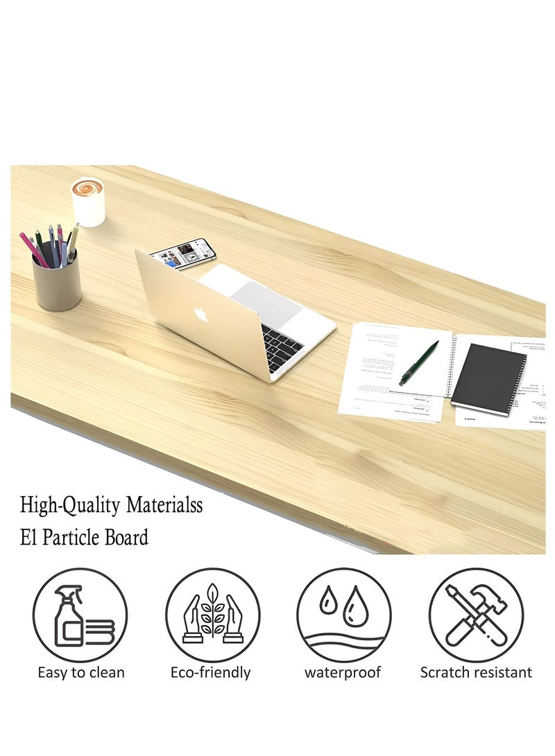 زويهاو طاولة كمبيوتر مع حامل كتب مكتب منزلي طاولة دراسة مع رف كتب 120 لتر 60 واط 141.5 ارتفاع سم - Image 4