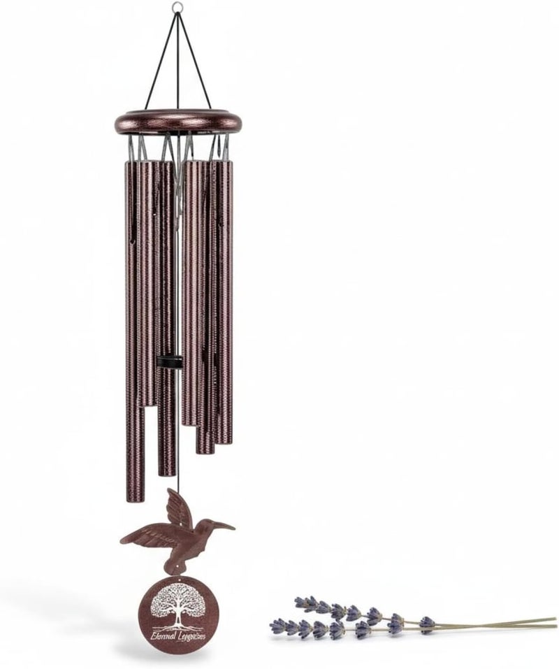 36 in Hummingbird Wind Chimes, Metal Tubes, Elegant Pendant, Soothing Tones, 9.4 Cm Outdoor Decor for Patio, Garden, Balcony, Home - Image 3