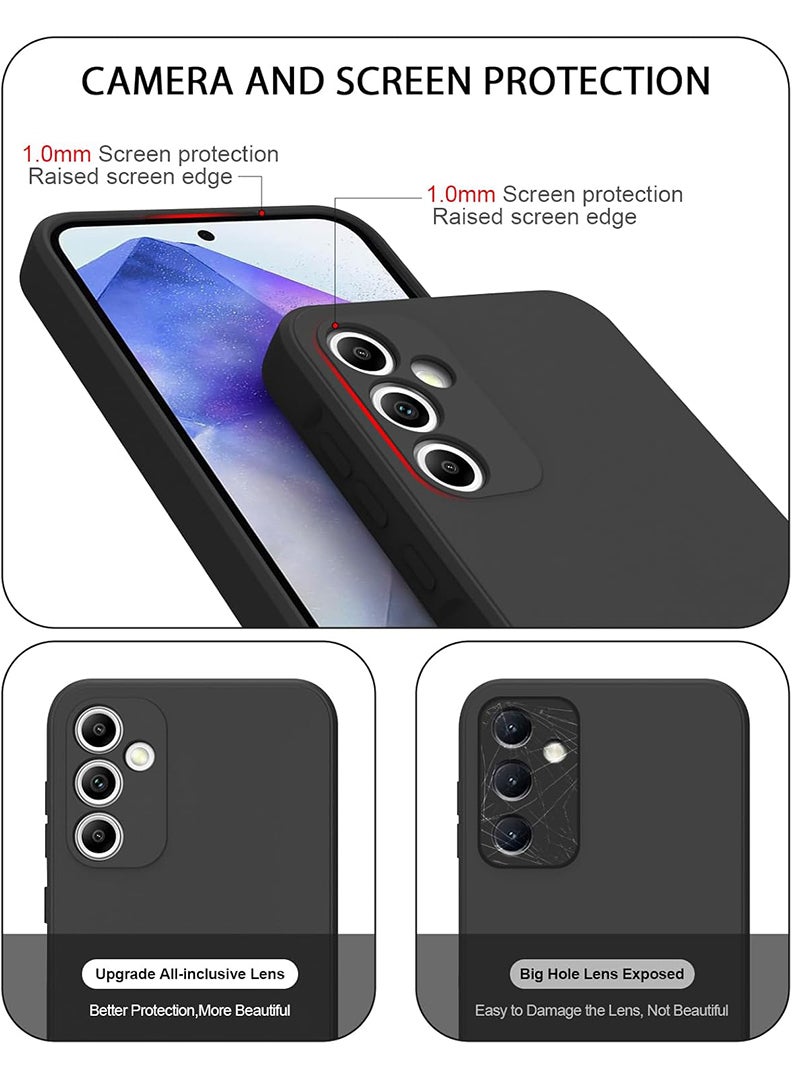 Case Up Compatible with Samsung Galaxy S25 6.2 Inch Case, Soft & Premium Liquid Silicone [Anti-Scratch Microfiber Lining] Shockproof Protective Slim Phone Cover for S25 2025, Black - Image 2