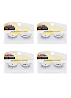 Andrea False Lashes Flirty Style 70 Black (4 Pack)  - Image 1