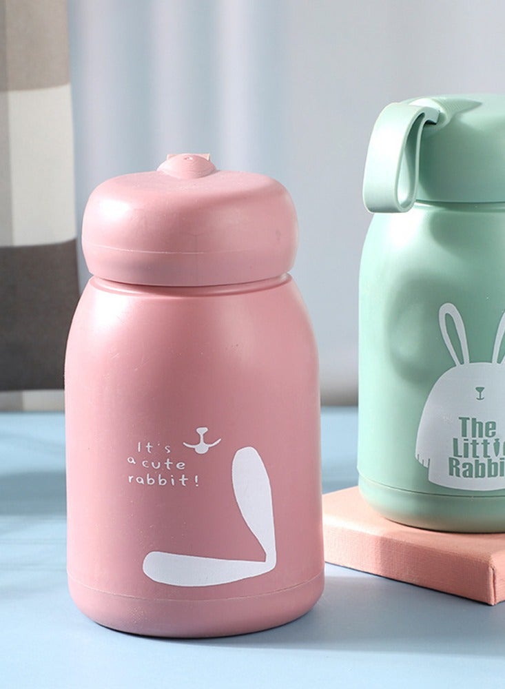 Cute Cartoon Women Glass Sport Water Bottle With Portable Handle Mini Leakproof BPA Free Water Cup For Office Travel Gym - Image 2