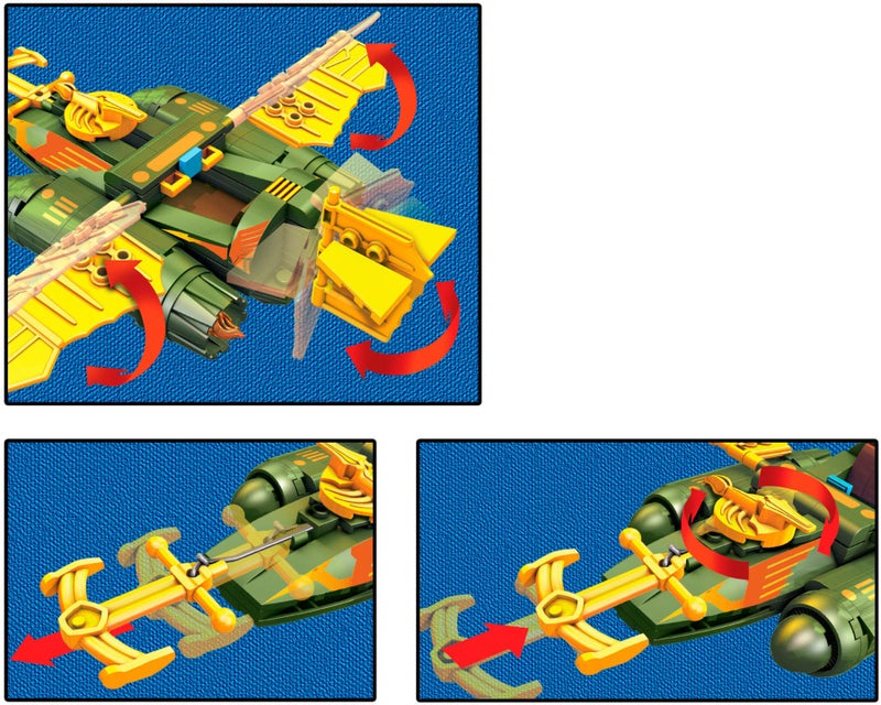 Mega Brands Mega Construx Heroes Wind Raider Attack Micro Action Figure Building Set - Image 4