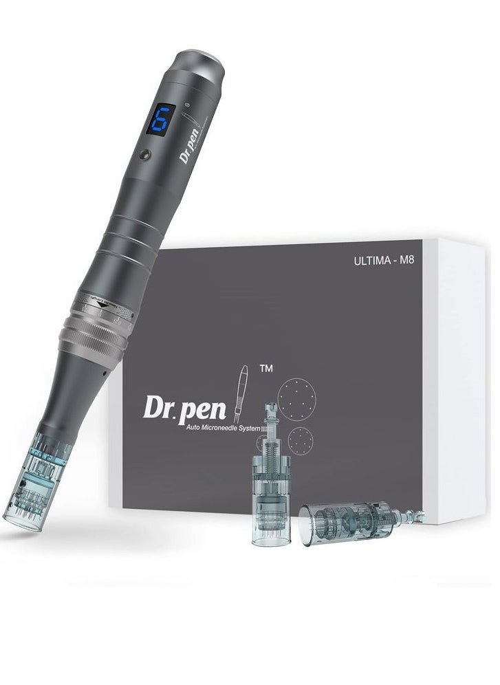 Dr.pen قلم دكتور بن ألتيمه M8 قلم ميكرونيدل احترافي، قلم ديرمال لاسلكي لأدوات العناية بالبشرة (2 قطع 16 دبوس)  - Image 1