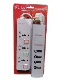 ETrain PS073 Power Strip with 3 European Ports Length 1.5 m with On-Off Switch 16A - White - pzsku/ZB6CE19DDABD5A74C4270Z/45/_/1733832908/3375ea1d-afb5-48c2-98d5-b294f408cea5