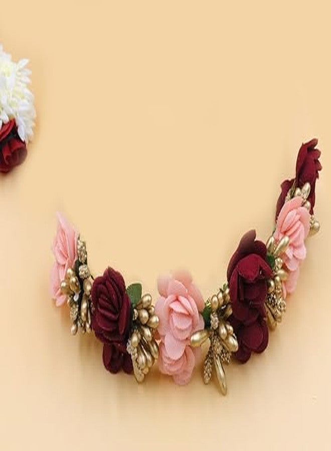 Arooman™ Full Juda Bun Hair Flower Gajra and gajra Combo for Wedding and Party For Girls/Women Multi Color - Image 5