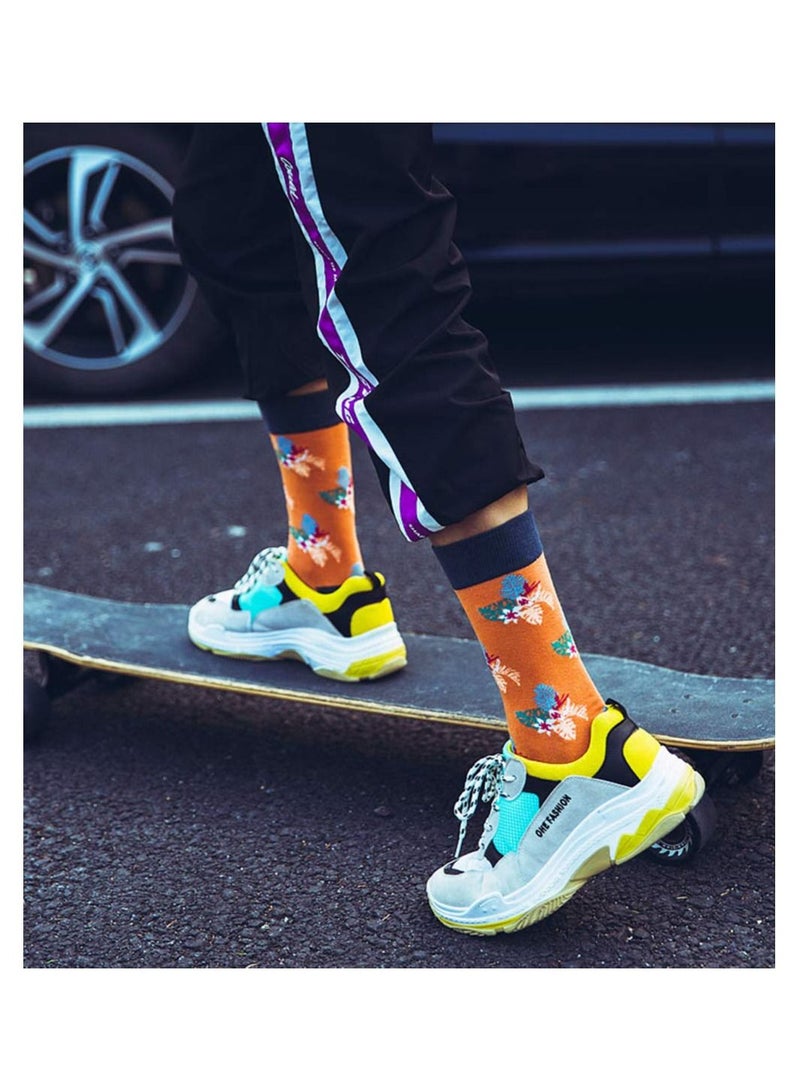 SYOSI 6 PCS Mens Funny Socks for Women Men Winter Crazy Colorful Funky Fancy Fun Cotton Crew Novelty Casual Crew Gift Fun Dress Socks Novelty for Men Father - Image 3