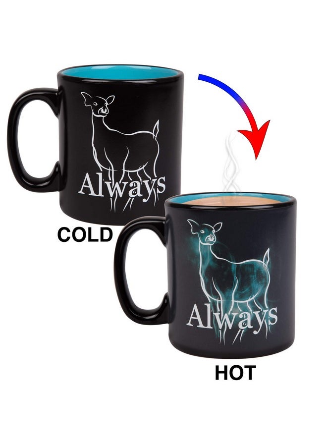 Harry Potter Harry Potter Always Heat Changing Coffee Mug, Large 20 oz - Doe Patronus Design Reveals with Heat - Officially Licensed - Book & Movie Christmas Stocking Stuffer Gift for Kids, Teens, Adults - Ceramic  - Image 2
