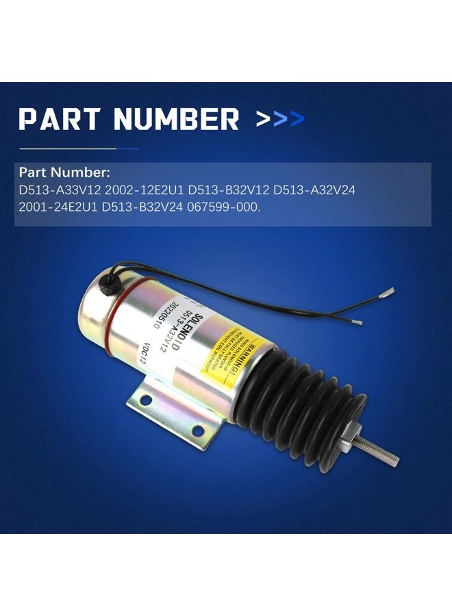 ZACHAGER 12V D513-A32V12 Fuel Shut Off Solenoid For Genie JLG for Trombetta Stop Solenoid Valve Excavator Disel Engine Replacement Parts，3 months warranty - Image 2
