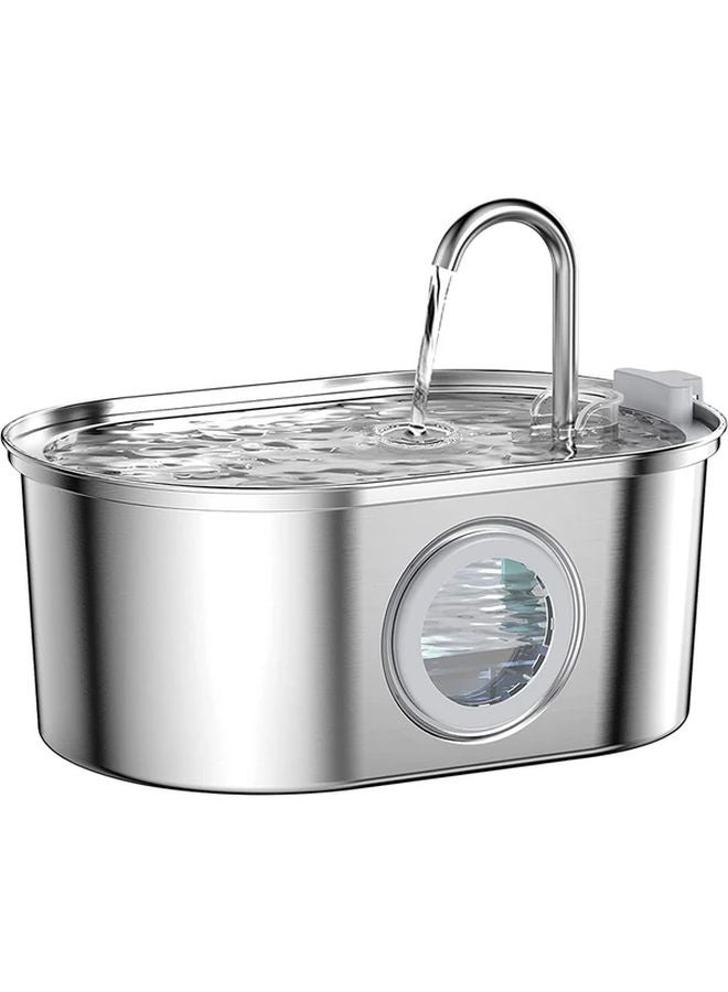 Stainless Steel Cat Water Fountain 108oz USB Powered Faucet Shape Pet Water Dispenser - Image 1