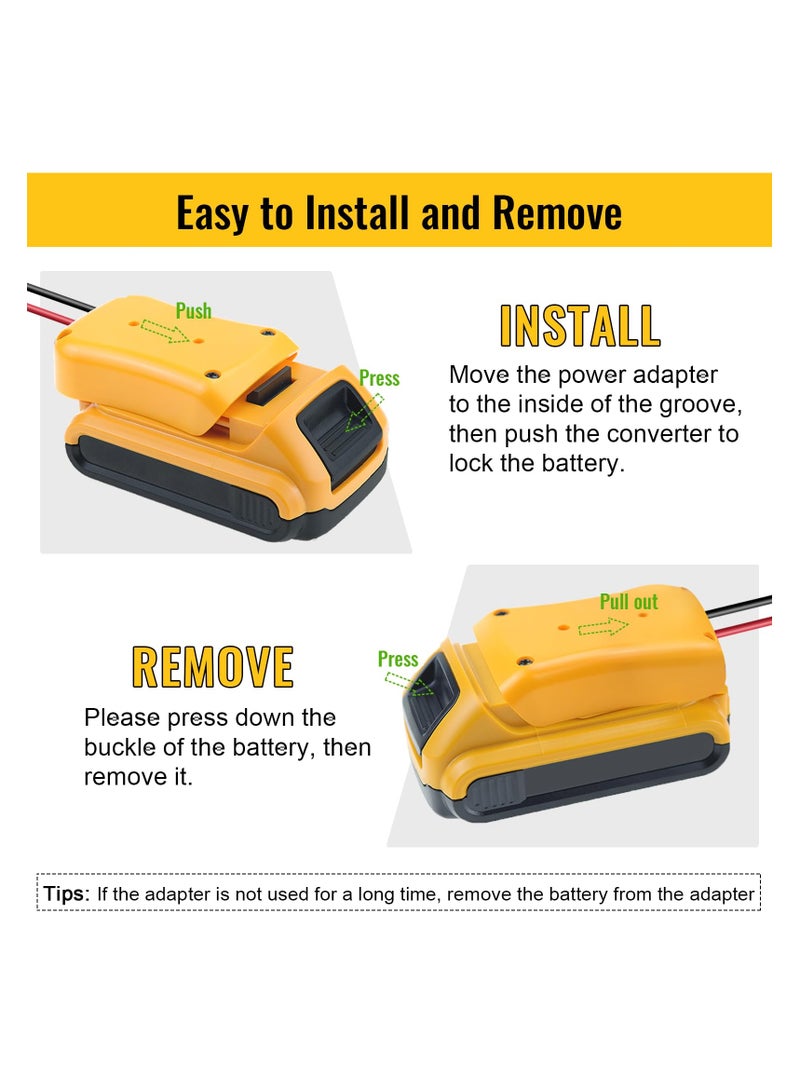 SYOSI 2 Packs Power Wheels Adapter, for Dewalt 20V Battery, Power Wheels Battery Converter Kit with Fuse & Switch & Wire Terminals & 12 AWG Wire for DIY RC Car Toys Toys, Robotics and Rc Truck - Image 5