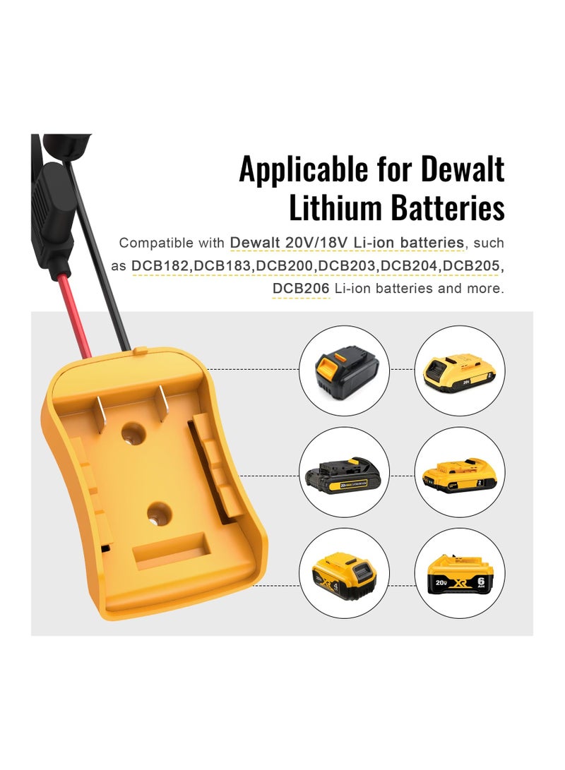 SYOSI 2 Packs Power Wheels Adapter, for Dewalt 20V Battery, Power Wheels Battery Converter Kit with Fuse & Switch & Wire Terminals & 12 AWG Wire for DIY RC Car Toys Toys, Robotics and Rc Truck - Image 3