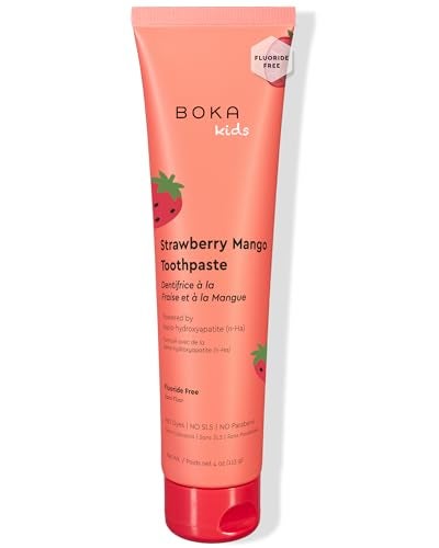 Boka Fluoride Free Toothpaste Nano Hydroxyapatite Toothpaste - Strawberry Mango Flavor, 4 oz 1Pk US Manufactured - Image 1