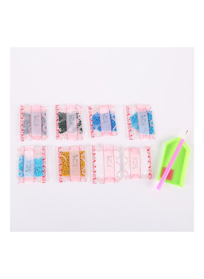 NIBEMINENT DIY 5D Diamond Embroidery Adorable Owl Painting Kit Blue 0.08kg - Image 1