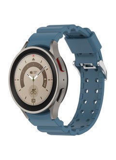 Replacement Strap For Samsung Galaxy Watch 6 / 6 Classic Armored Solid Color Silicone Watch Band Blue